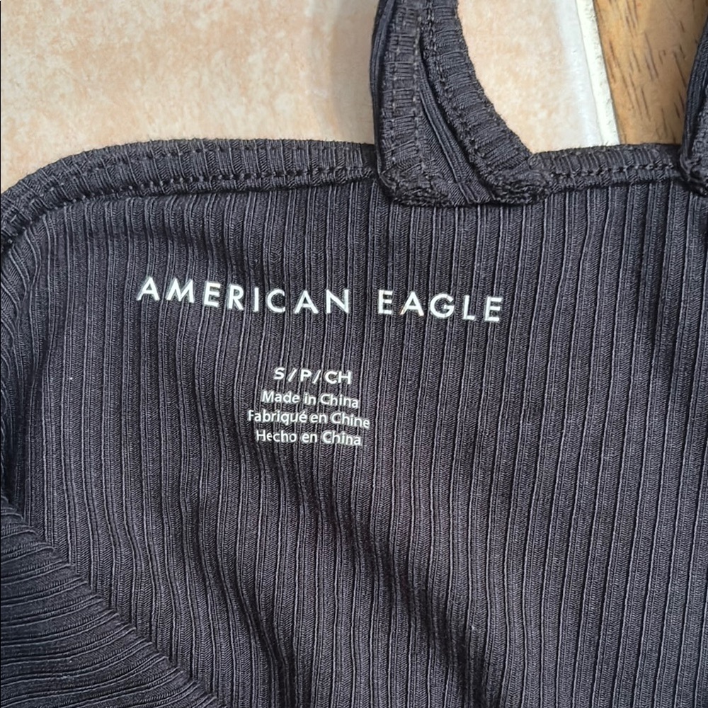 Black Ribbed Bodysuit - Picture 3 of 3